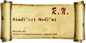 Rimóczi Noémi névjegykártya